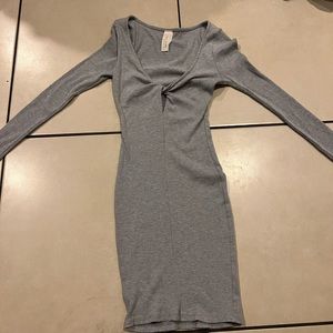 Grey long sleeve dress